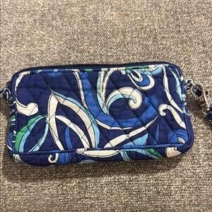 Vera Bradley Blue and Green Quilted Women's Wristlet